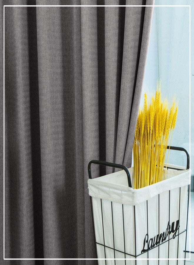 GRALI-DECOR ستائر تعتيم من GRALI-DECOR مزودة بحلقات معدنية في الأعلى، ستائر بنمط متعرج، ألواح عازلة للحرارة للردهات الداخلية، 52 بوصة × 84 بوصة، زوج واحد، رمادي داكن - Image 4